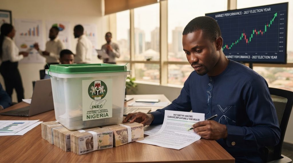 Realistic editorial image for 2027 Elections: How INEC's Final Candidate List Impacts Your Money