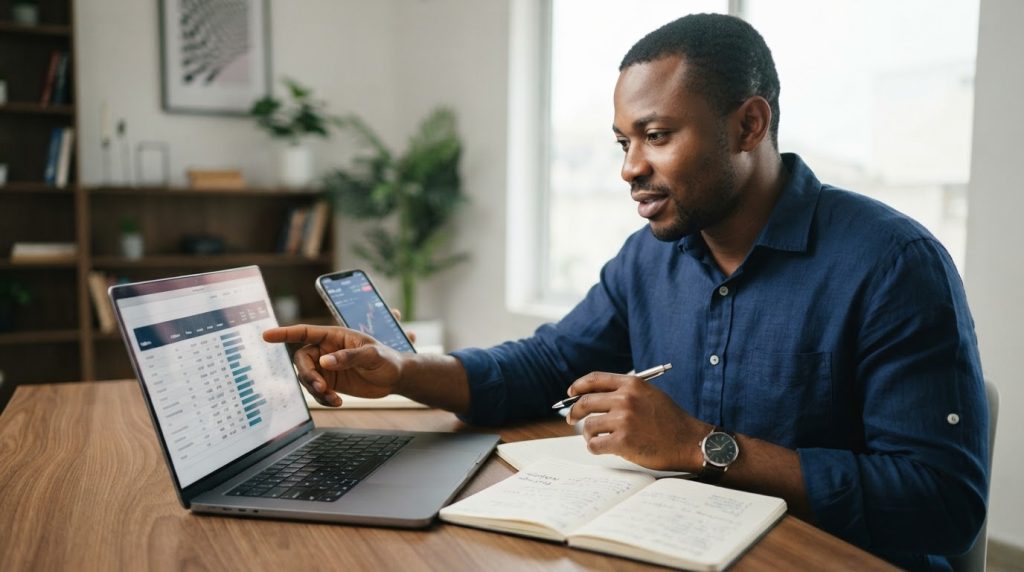 Realistic editorial image for Best App To Buy Stocks In Nigeria