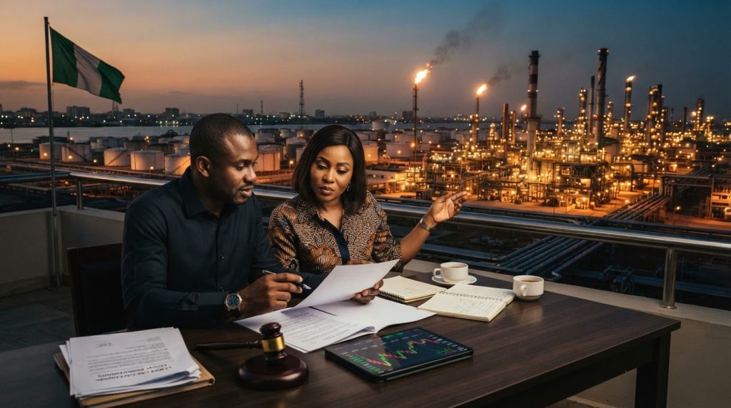 Realistic editorial image for Aliko Dangote's Refinery Battle: A Masterclass in Protecting Your Investments