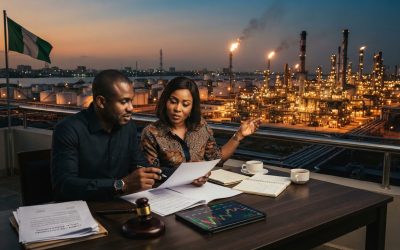 Realistic editorial image for Aliko Dangote's Refinery Battle: A Masterclass in Protecting Your Investments