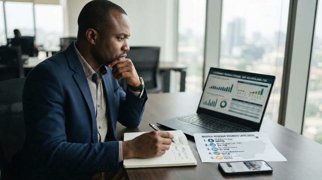 Realistic editorial image for Government Revenue Drops: What it Means for Your Wallet and Nigeria's Economy