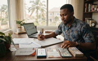 Realistic editorial image for Receive Dollars In Nigeria