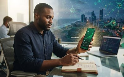 Realistic editorial image for Samsung's AI Windfall: How to Invest in the Tech Boom from Nigeria