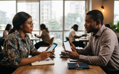 Realistic editorial image for Digital Banking Showdown: Parallex Bank vs. Top Fintechs for Your Naira