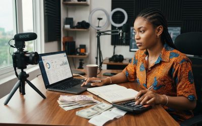 Realistic editorial image for Creator Finance in Nigeria: Taxes USD Payments Equipment Loans and Saving Cycles