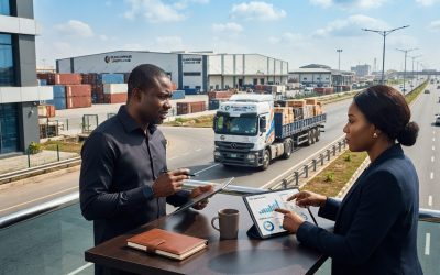 Realistic editorial image for Logistics Business Finance in Nigeria: Vehicles Leasing Insurance Fuel and Working Capital